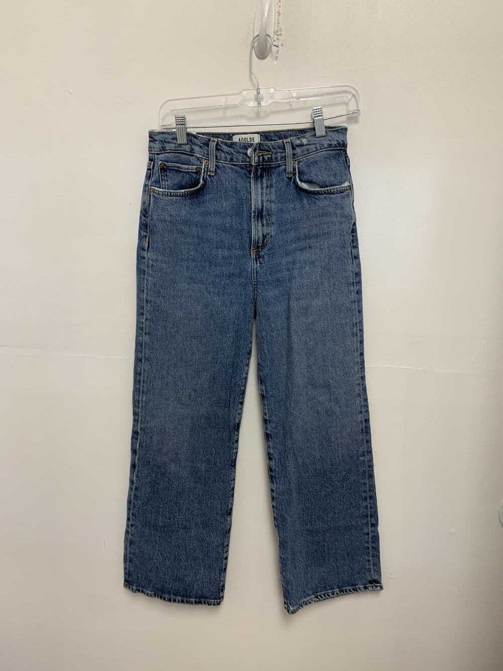 Agolde Harper Crop Straight Denim Jeans Moor Womens 26